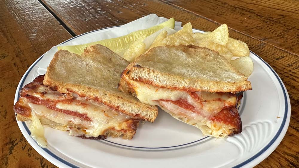 Pizza panini sandwich